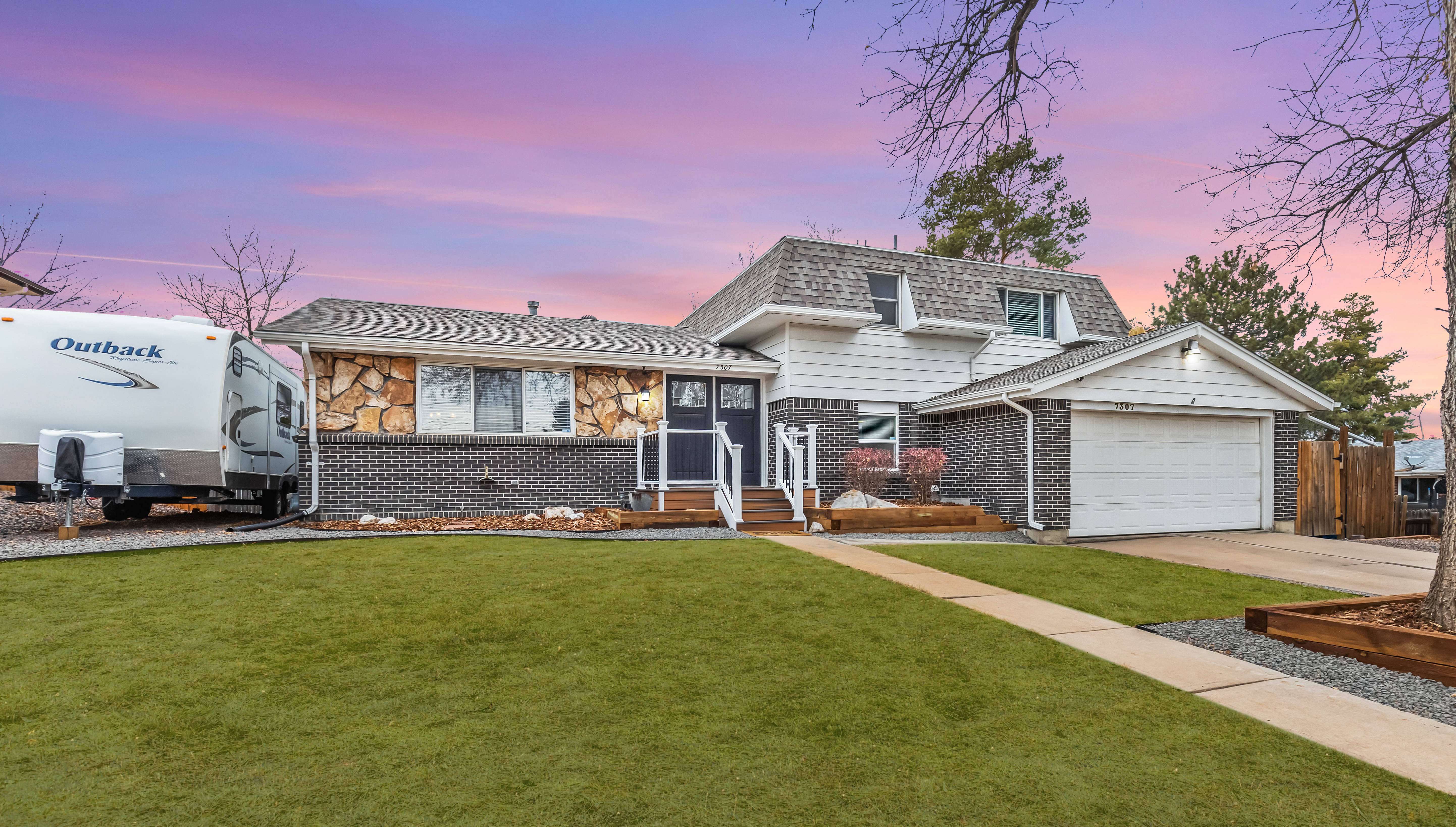 Exterior of 7307 S Birch Street in the Nob Hill neighborhood of Centennial Colorado