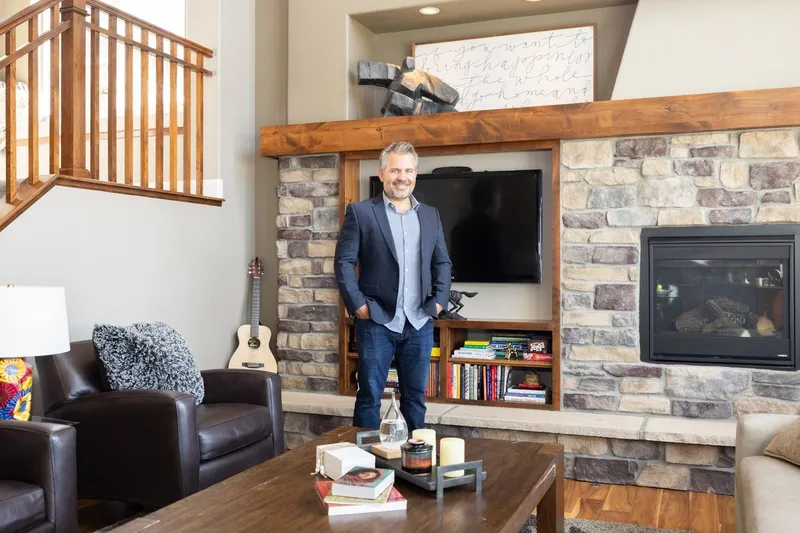 Jacob Stark, South Denver Metro REALTOR, at home in his living room
